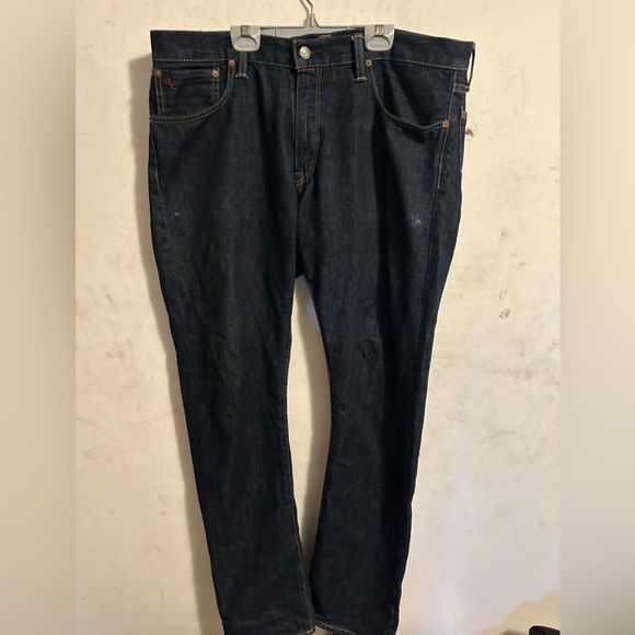 Vintage Polo Ralph Lauren Varick Slim Denim Jeans 36x34 Selvedged Denim - Picture 1 of 9